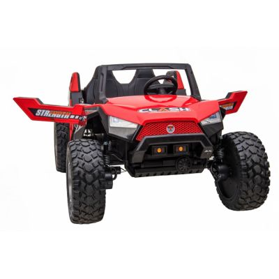 UTV electric pentru 4 copii BJX1929 4x4 300W 24V, echipat cu ROTI MOI Rosu