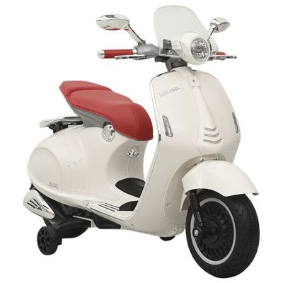 vidaXL Motocicletă electrică pentru copii Vespa GTS300, alb