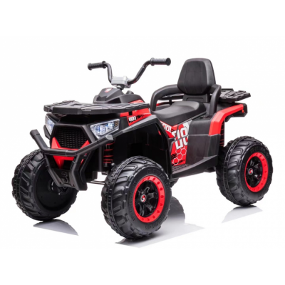 ATV electric 4x4 Kinderauto SuperOffroad 140W 12V, RC, music player, recomandat 3-9 ani, culoare Rosie