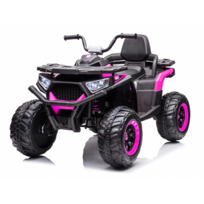 ATV electric 4x4 Kinderauto SuperOffroad 140W 12V, RC, recomandat 3-9 ani, culoare Roz