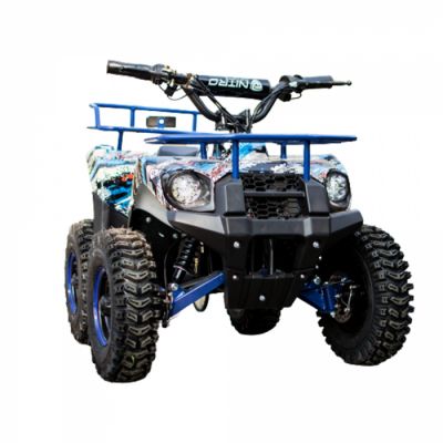 ATV electric copii NITRO ECO Torino Cross, 1000W putere, 36V Albastru
