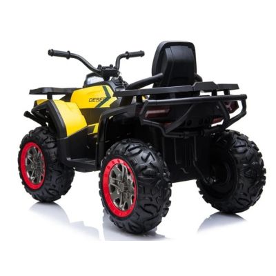 Atv electric Nichiduta Desert cu roti din cauciuc EVA scaun piele si pornire la cheie 12V Yellow