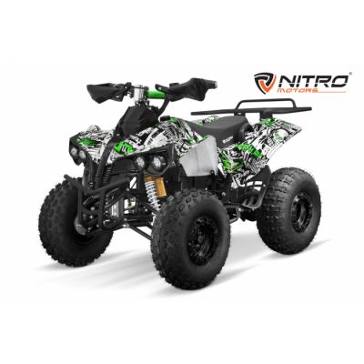 ATV electric NITRO Eco Warrior 1000W putere, baterie 48V 20Ah, Grafiti verde