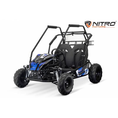 Buggy electric pentru 2 copii, Nitro Gokart 1000W 60V 20Ah, premium, culoare Albastra