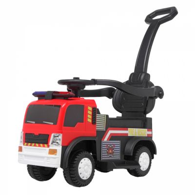 Masinuta electrica camion cu maner 3 in 1 Kinderauto FireTruck 30W 6V, scaun tapitat, music player ieftina