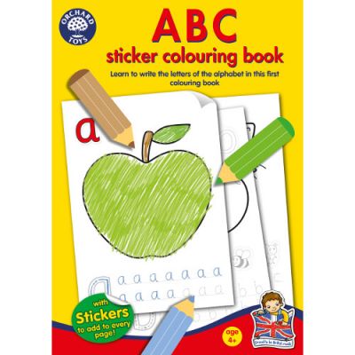 Carte de Colorat Orchard Toys cu Activitati in Limba Engleza si Abtibilduri ABC