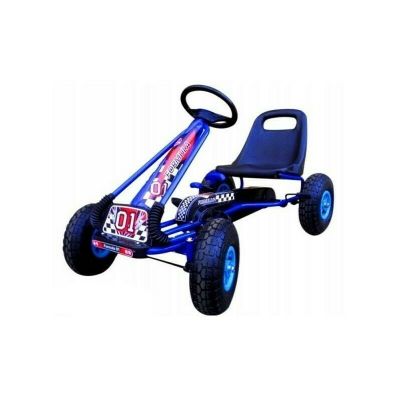 Kart cu pedale Gokart, 3-7 ani, roti gonflabile, G1 R-Sport - Albastru