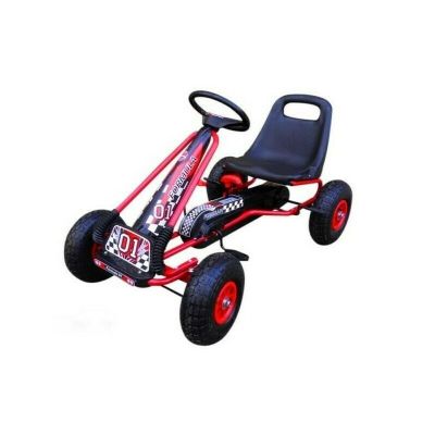 Kart cu pedale Gokart, 3-7 ani, roti gonflabile, G1 R-Sport - Rosu