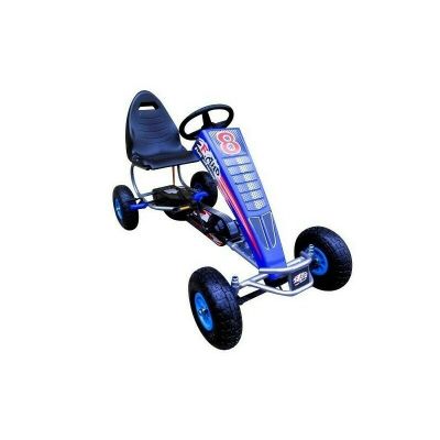 Kart cu pedale Gokart, 4-10 ani, roti gonflabile, G5 R-Sport - Albastru