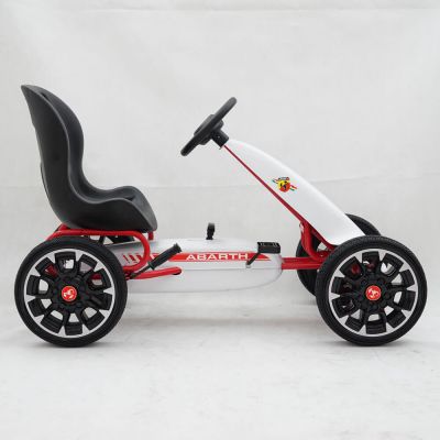 Kart cu pedale pentru copii Abarth alb