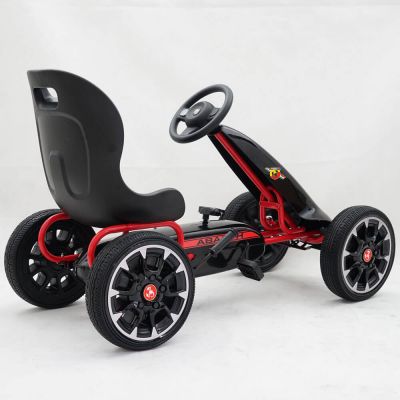Kart cu pedale pentru copii Abarth negru