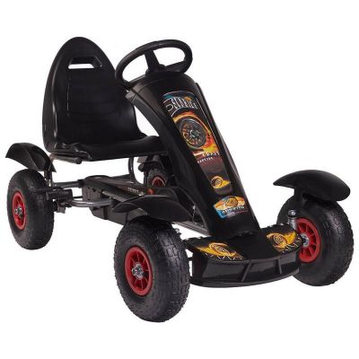 Kart, KidsCare, F618, Cu pedale, Cu scaun reglabil, Pana in 50 kg, 4 ani+, Negru