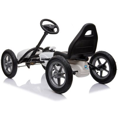 Kidscare - Kart cu pedale si roti gonflabile Corssa Alb