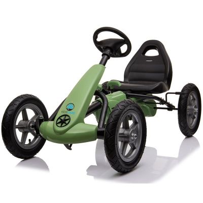 Kidscare - Kart cu pedale si roti gonflabile Karera Verde