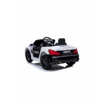 Masina de politie electrica cu telecomanda Mercedes SL500 pentru copii alb-negru 4792