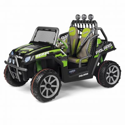 Masina Electrica Peg Perego Polaris Ranger Rzr Green Shadow, 24v, 6 ani+, Negru/Gri/Verde