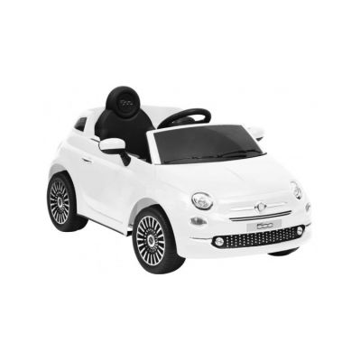 Masina electrica pentru copii Fiat 500, alb