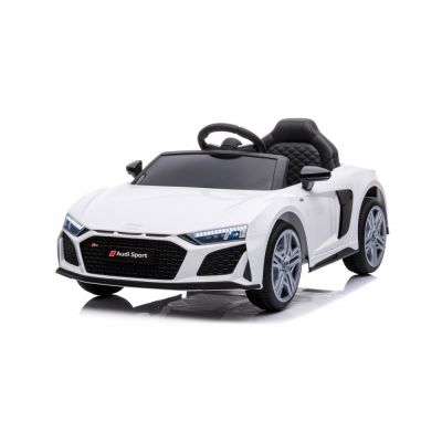 Masinuta electrica 12V cu scaun din piele si roti EVA Audi R8 White