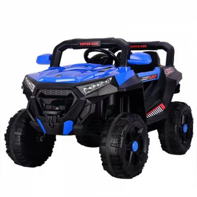 Masinuta electrica 4x4 Kinderauto SuperCar 100W 12V cu Scaun TAPITAT Albastru