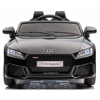 Masinuta electrica Audi TTRS Roadster 70W 12V cu roti moi, scaun tapitat, culoare Negru