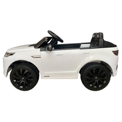 Masinuta electrica cu scaun de piele Land Rover Discovery BBH-023 alb