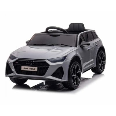 Masinuta electrica cu telecomanda roti EVA si scaun din piele Audi RS6 Grey