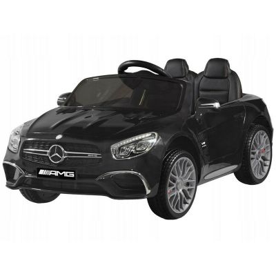 Masinuta electrica pentru copii, cu functie de balansare Mercedes SL65 AMG, 2 motoare 35W, 1 baterie 12V/ 7Ah, telcomanda cu control parental 2,4Ghz, Negru