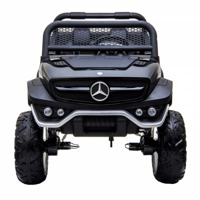 Masinuta electrica pentru copii Mercedes UNIMOG cu 2 locuri, 4x4 140W, STANDARD, culoare neagra