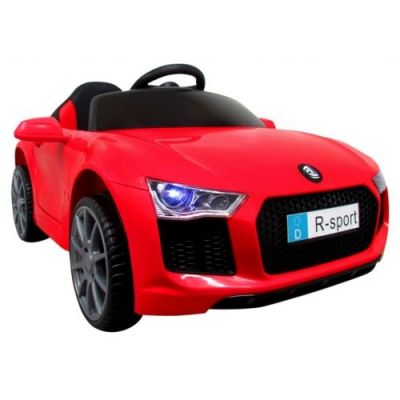 Masinuta electrica R-Sport cu telecomanda si scaun din piele Cabrio B4 628 rosie