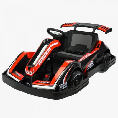 Masinuta-Kart electric pentru copii 3-11 ani, Racing 90W 12V 7Ah, telecomanda, culoare Rosie