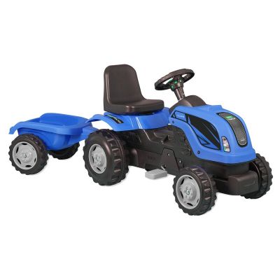 Micromax - Tractor cu pedale si remorca MMX Albastru