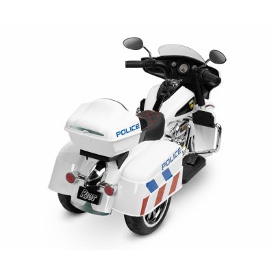 Motocicleta electrica cu roti din spuma EVA Toyz Riot 12V politie