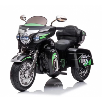 Motocicleta electrica pentru copii Chopper Victorius R1800GS, 70W 12V, music player, Negru