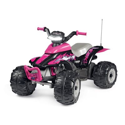 ATV copii, Peg perego, Corral T-Rex, 330W, 12V, 3 ani +, Roz/ Negru