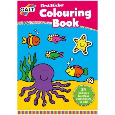 Prima Carte de Colorat cu Abtibilduri Galt First Sticker Colouring Book