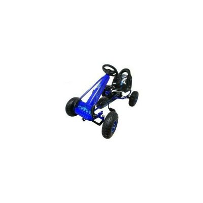 Kart cu pedale Gokart, 3-6 Ani, roti pneumatice din cauciuc, frana de mana, G3 R-Sport - Albastru