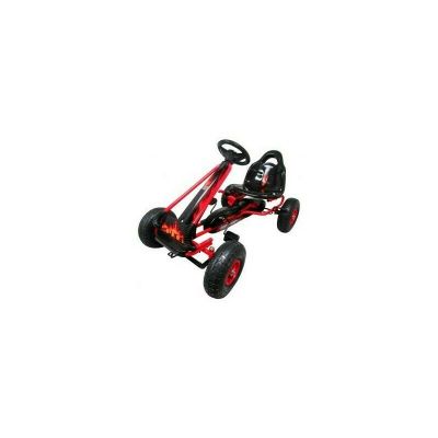 Kart cu pedale Gokart, 3-6 Ani, roti pneumatice din cauciuc, frana de mana, G3 R-Sport - Rosu
