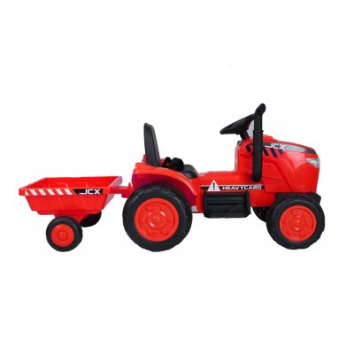 Tractor electric cu telecomanda si remorca Nichiduta JCX Heavy 12V Red