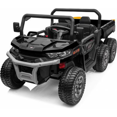 UTV electric pentru 2 copii Kinderauto Farm Tractor 6x6 180W 12V premium, culoare Neagra