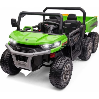 UTV electric pentru 2 copii Kinderauto Farm Tractor 6x6 180W 12V premium, culoare Verde