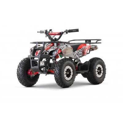 ATV electric pentru copii NITRO Torino Quad 1200W 48V Big Tyre, culoare White Grafiti