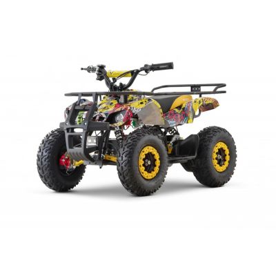 ATV electric pentru copii NITRO Torino Quad 1200W 48V Big Tyre, culoare Yellow Grafiti