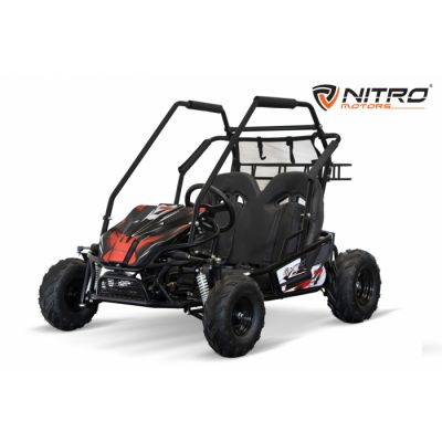 Buggy electric pentru 2 copii, Nitro Gokart 2000W 60V 20Ah, premium, culoare Rosie