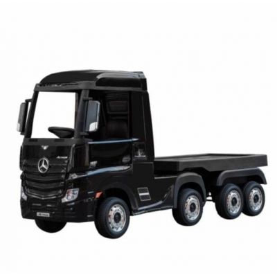 Camion electric Mercedes ACTROS 4x4 180W 12V Premium, cu platforma, culoare Neagra