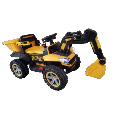 Excavator + bascula electrica Kinderauto Bonet 60W 12V, Telecomanda, culoare galbena Excavator + bascula electrica Kinderauto Bonet 60W 12V, Telecomanda, culoare galbena