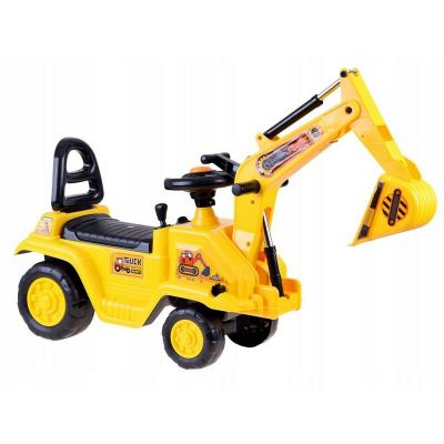 Excavator cu cupa pentru copii, 90 cm, manete de ghidare, olita, Jokomisiada, Galben