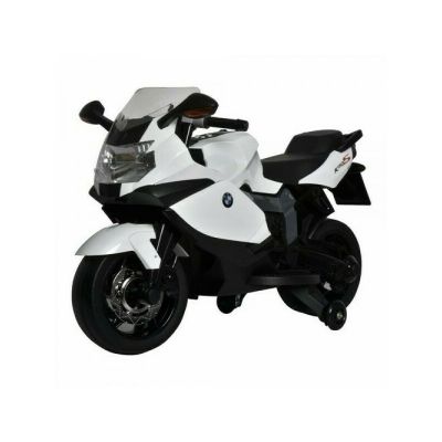 Globo - Motocicleta electrica BMW K130S cu sunete si lumini pentru copii, Alb