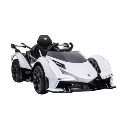 HOMCOM Masina Electrica pentru Copii, Lamborghini, Alb | Aosom Romania