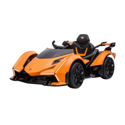 HOMCOM Mașinuță Electrică pentru Copii, Automobil cu Telecomandă, Faruri LED și Muzică, Varsta 3+ Ani, 117x66x50 cm, Portocaliu | Aosom Romania