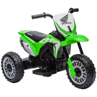 HOMCOM Motocicletă Electrică pentru Copii 6V Honda CRF450RL Licențiată Verde 3 Roți 18-36 Luni | Aosom Romania